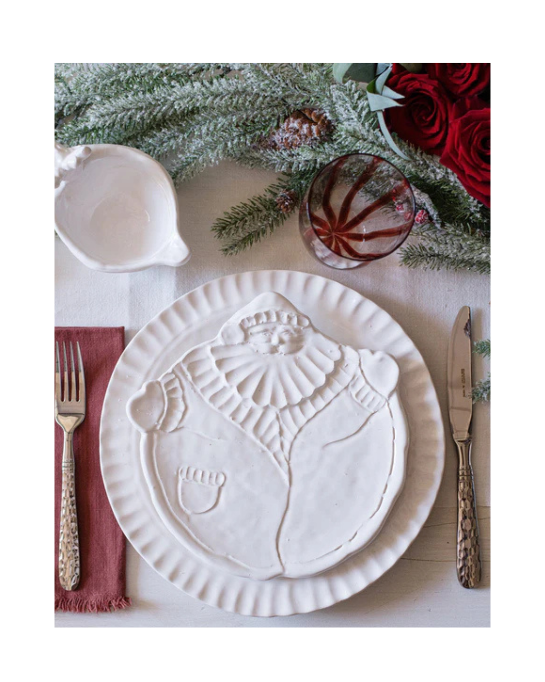 Figural Santa Salad Plate