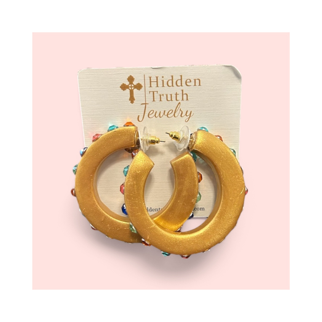 Multicolored Hoops Large