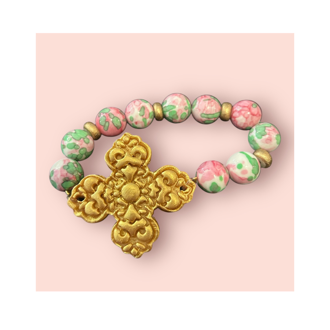 Pink and Green Andrea Bracelet