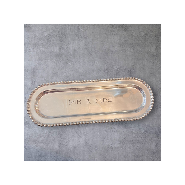Mud Pie M/M Silver Tray
