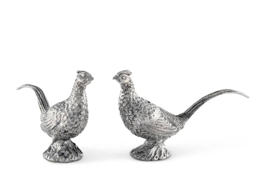 Pewter Pheasants Salt and Pepper Set