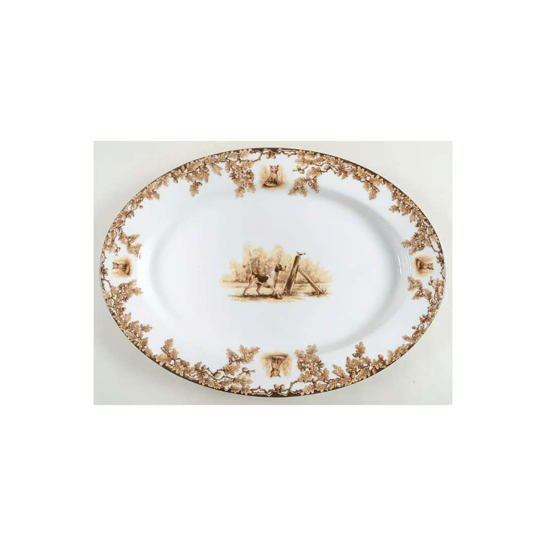Aiken Dog 16 Inch Oval Platter