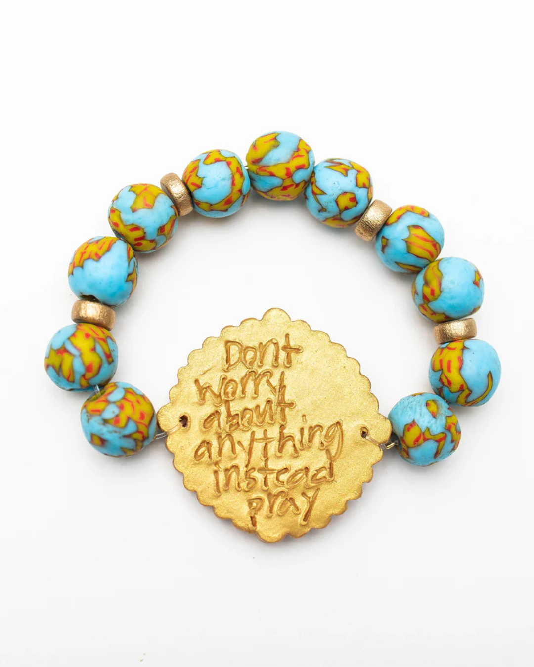 Blue and Yellow African Glass with Annette Cross