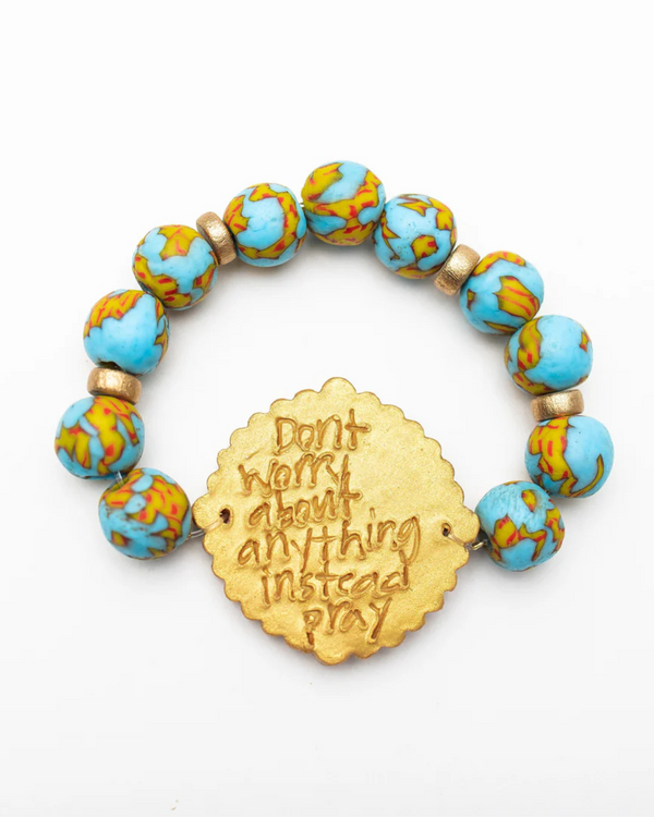Blue and Yellow African Glass with Annette Cross