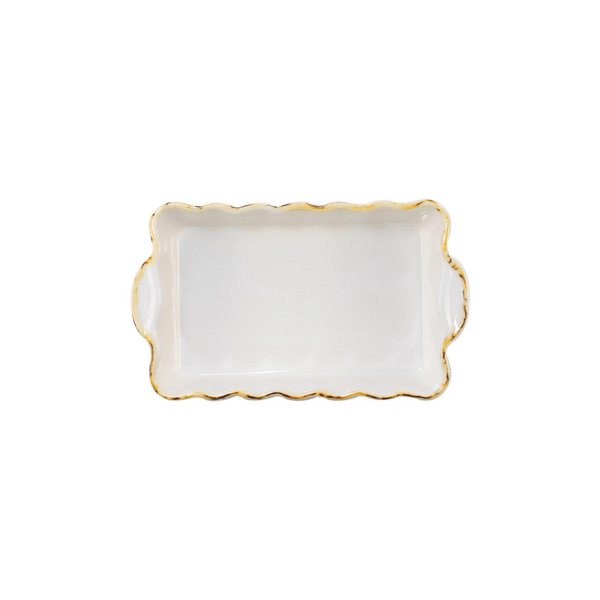Vietri White Small Rectangular Baker
